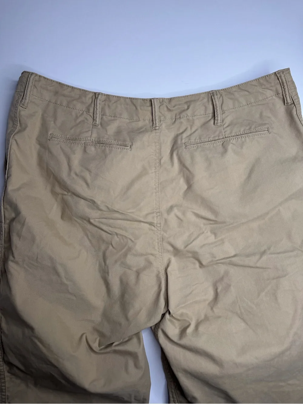 Birdwell Beach Britches Khaki Drawstring Chino Pants 36 x 27 Straight Leg